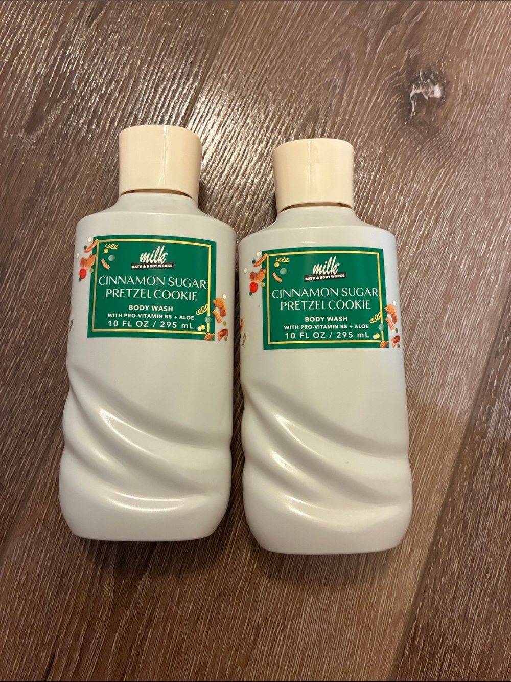 Bath Body Works Milk Bar Cinnamon Sugar Pretzel Cookie Body Wash NEW Set of 2